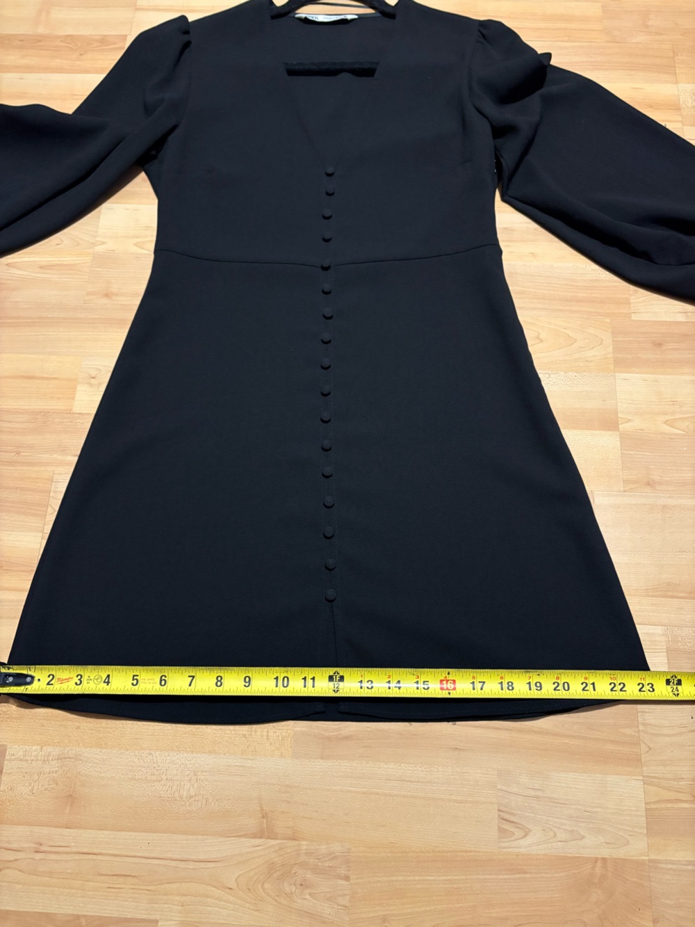 Zara Button Little Black Dress Medium - Picture 12 of 12